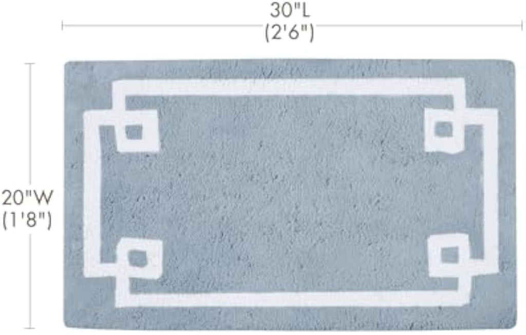 Plush Cotton Absorbent Non‑Slip Bathroom Bath Rug
