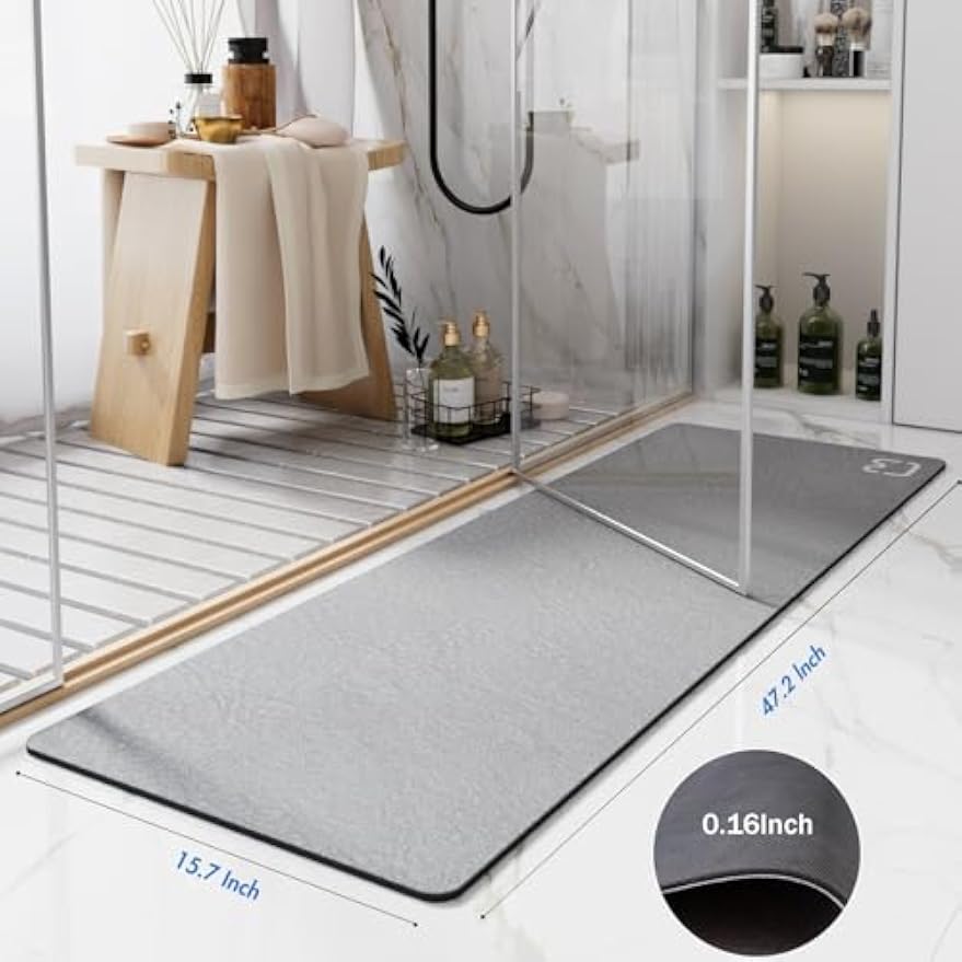 Absorbent Non‑Slip Long Diatomite Bathroom Runner