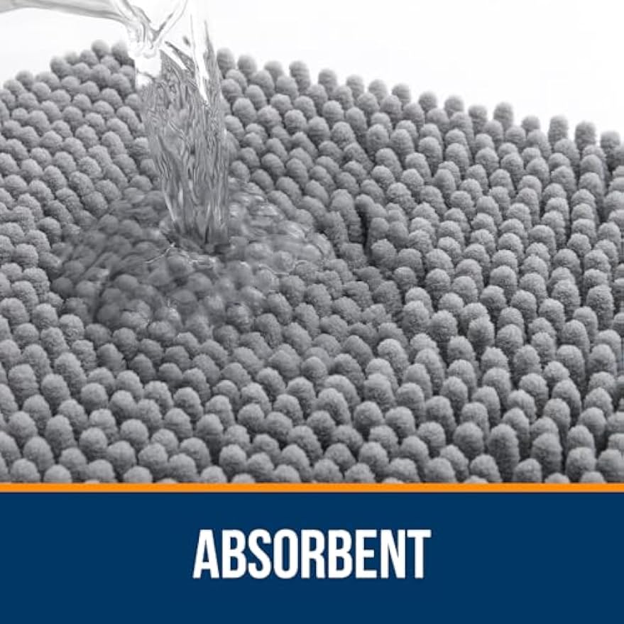 Soft Chenille Absorbent Large Bathroom Rug