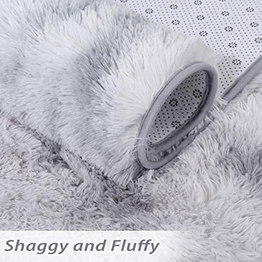 Plush Faux‑Fur Living Room Area Rug