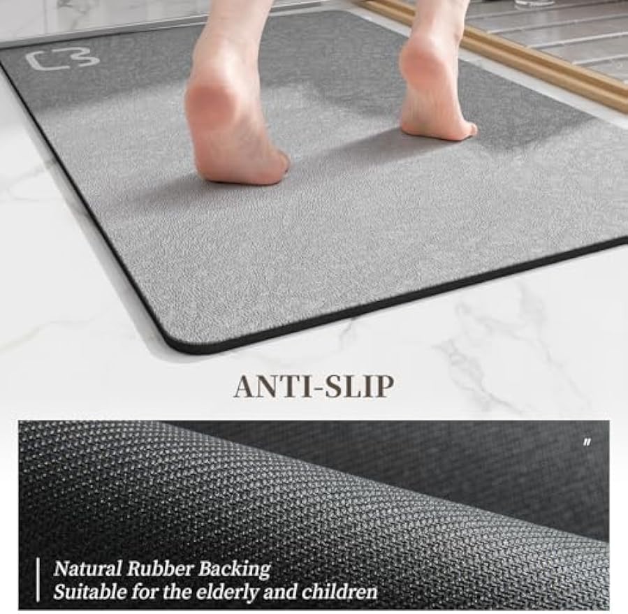 Absorbent Non‑Slip Long Diatomite Bathroom Runner