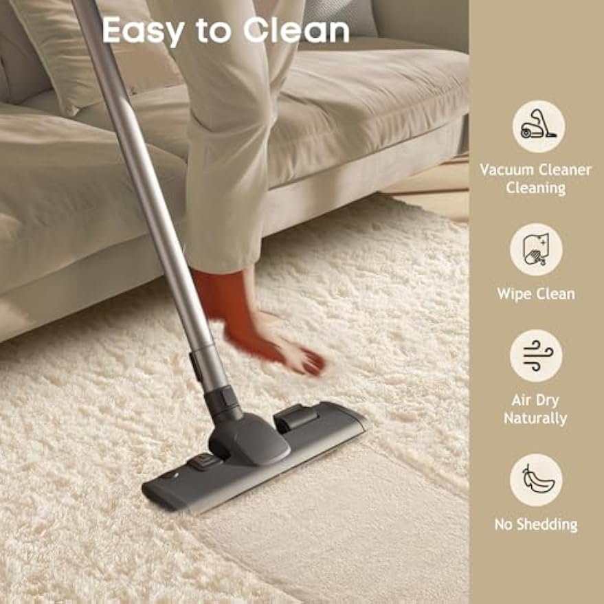 Large Non‑Slip Fluffy Shaggy Area Rug