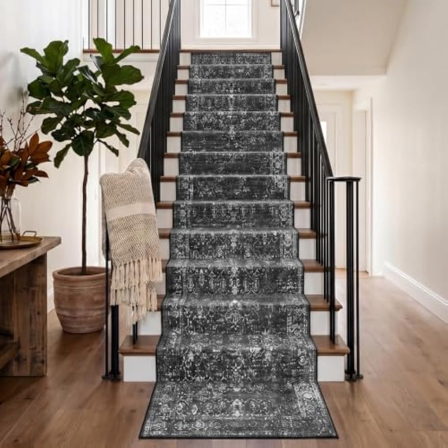Vintage Washable Non‑Slip Long Runner Rug