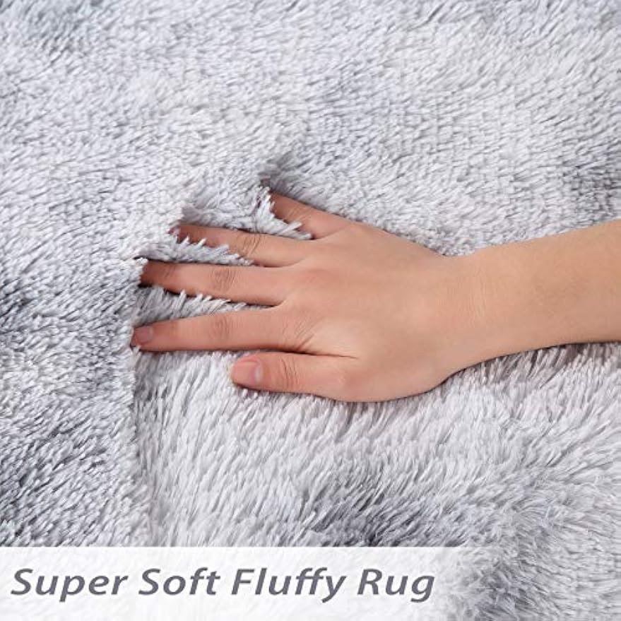 Plush Faux‑Fur Living Room Area Rug