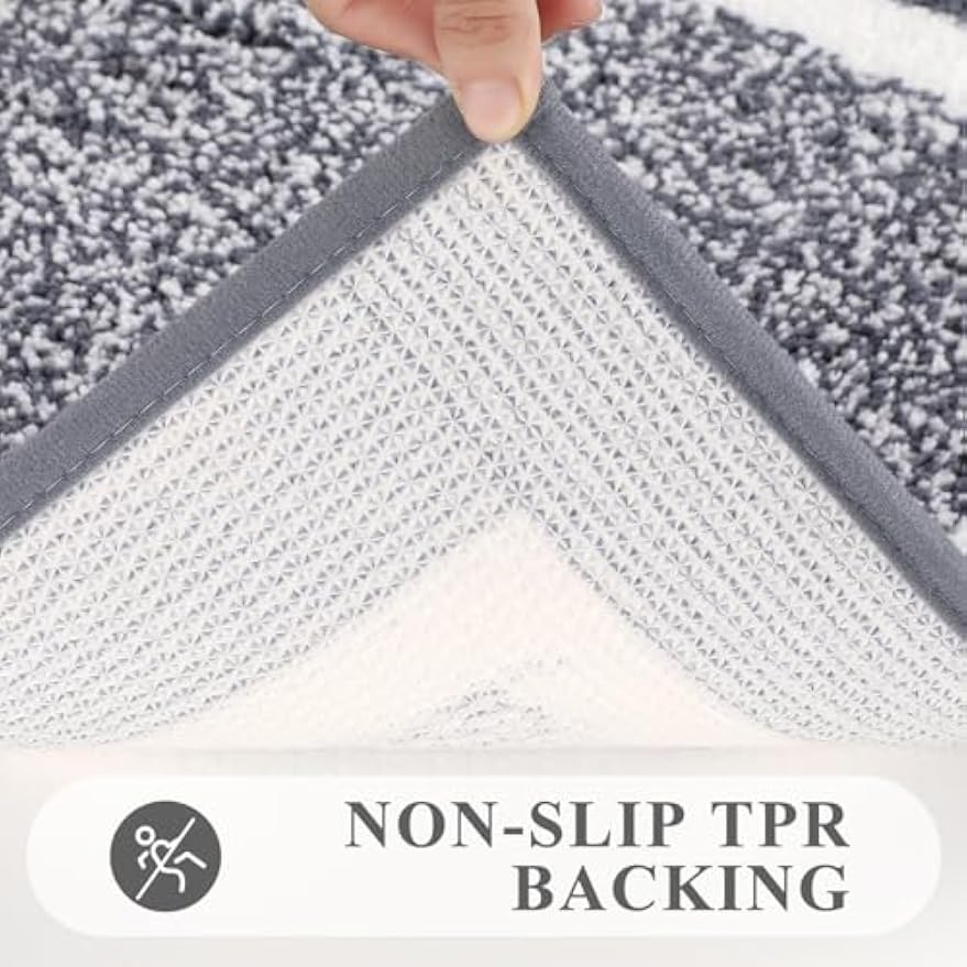 Plush Absorbent Non‑Slip Bathroom Rug Set