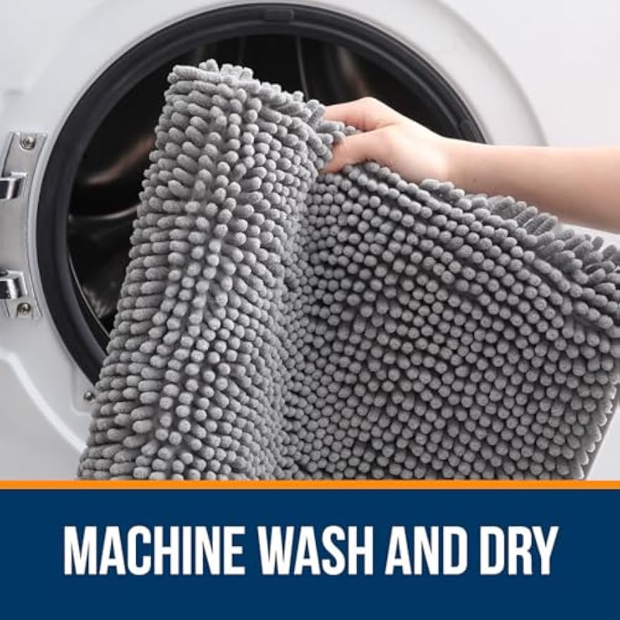Soft Chenille Absorbent Large Bathroom Rug