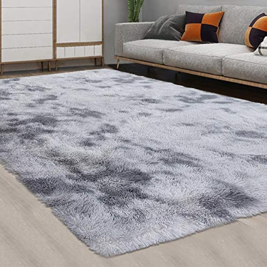 Plush Faux‑Fur Living Room Area Rug