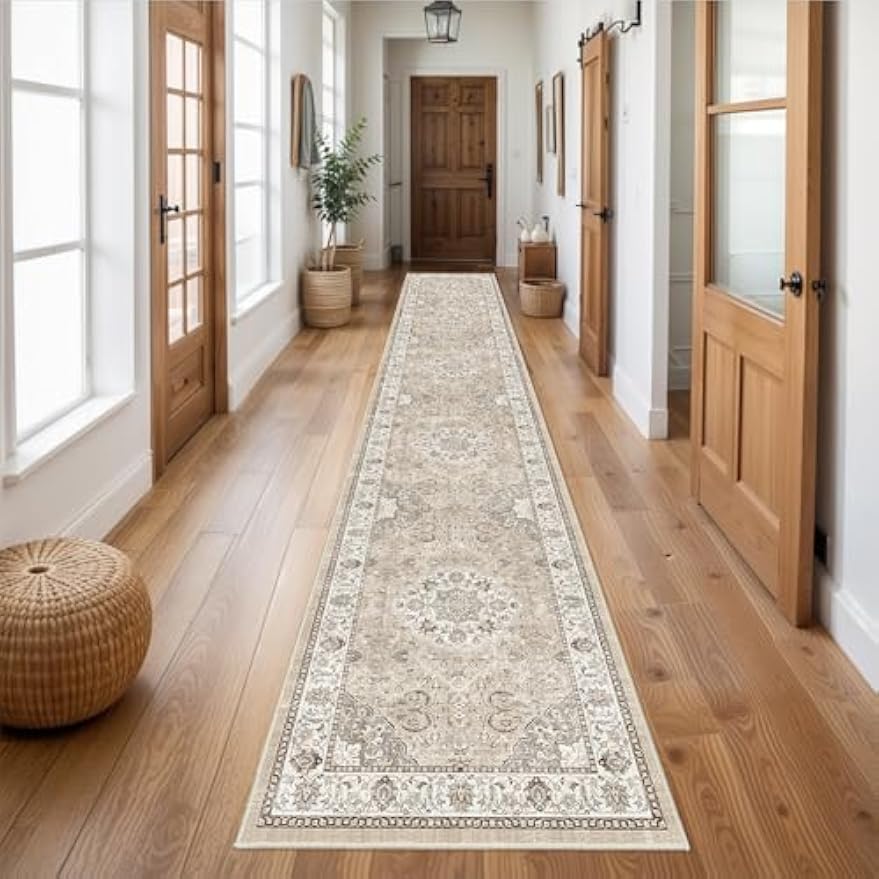Vintage Washable Non‑Slip Hallway Runner Rug