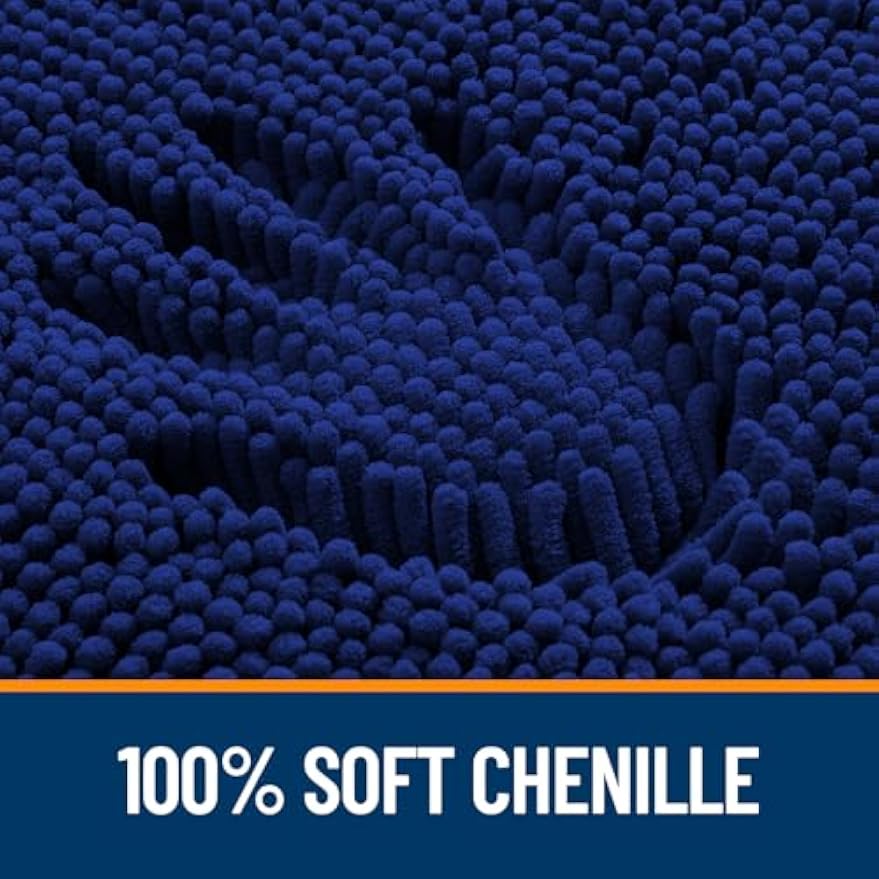 Soft Chenille Absorbent Non‑Slip Bathroom Rug
