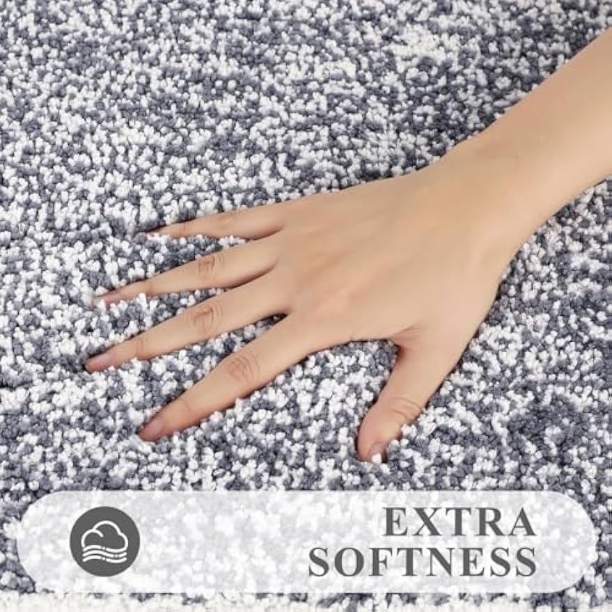 Plush Absorbent Non‑Slip Bathroom Rug Set