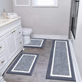 Plush Absorbent Non‑Slip Bathroom Rug Set