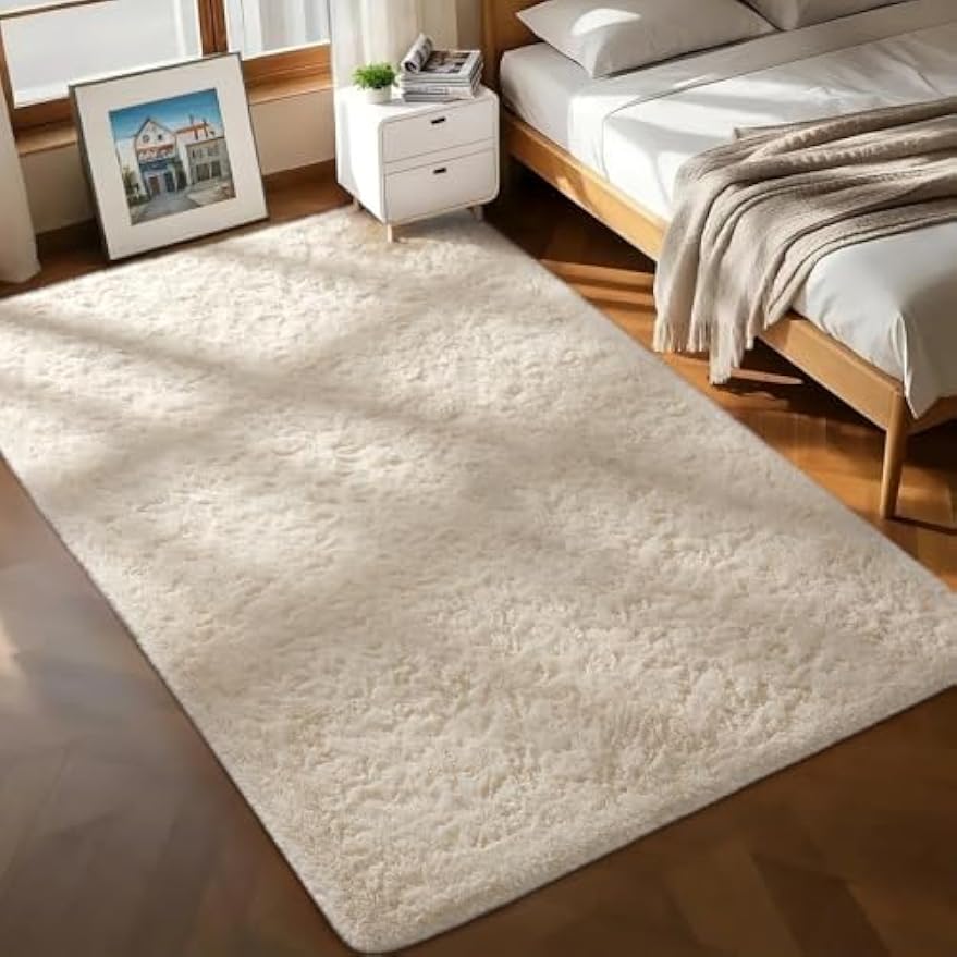 Large Non‑Slip Fluffy Shaggy Area Rug
