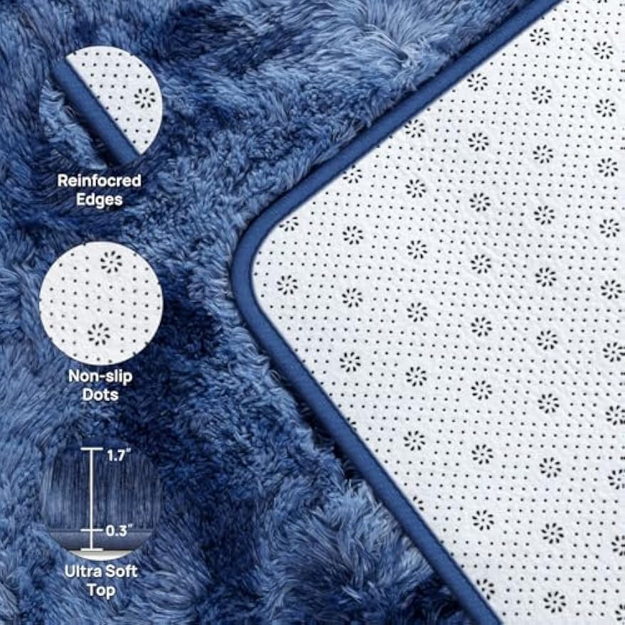 Large Washable Plush Shaggy Area Rug