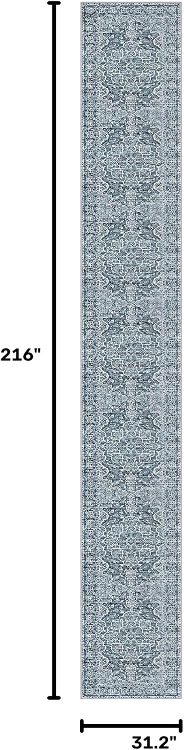 Vintage Washable Non‑Slip Long Runner Rug