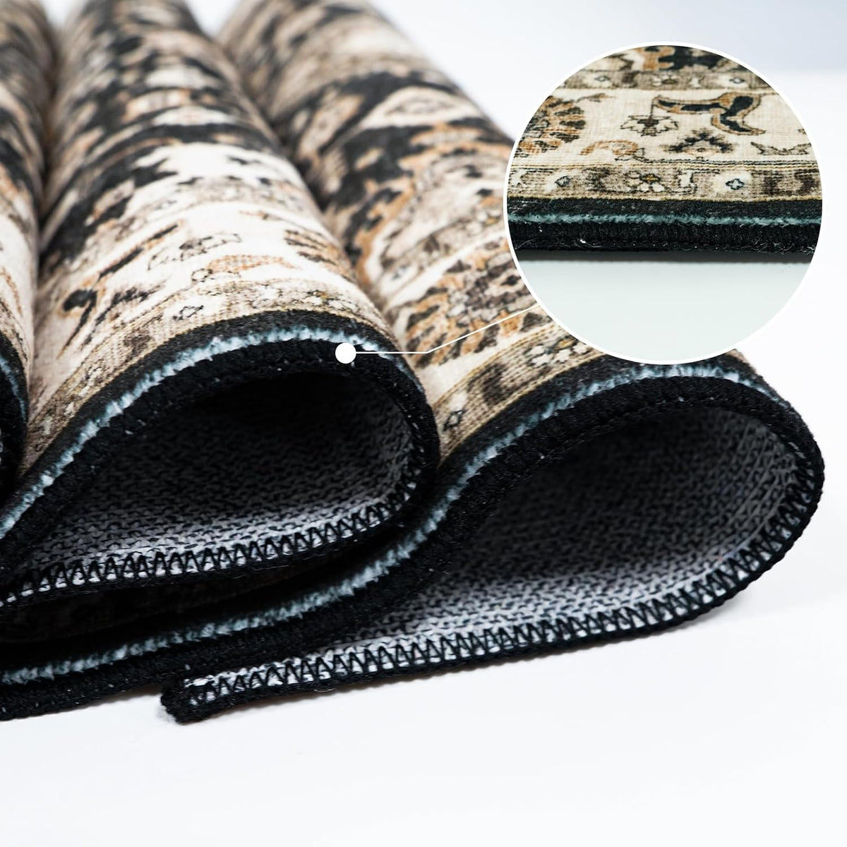 Farmhouse Washable Non‑Slip Runner Rug