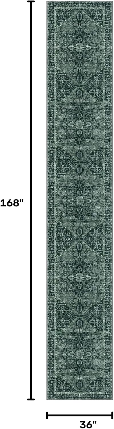 Faux‑Wool Washable Long Hallway Runner Rug