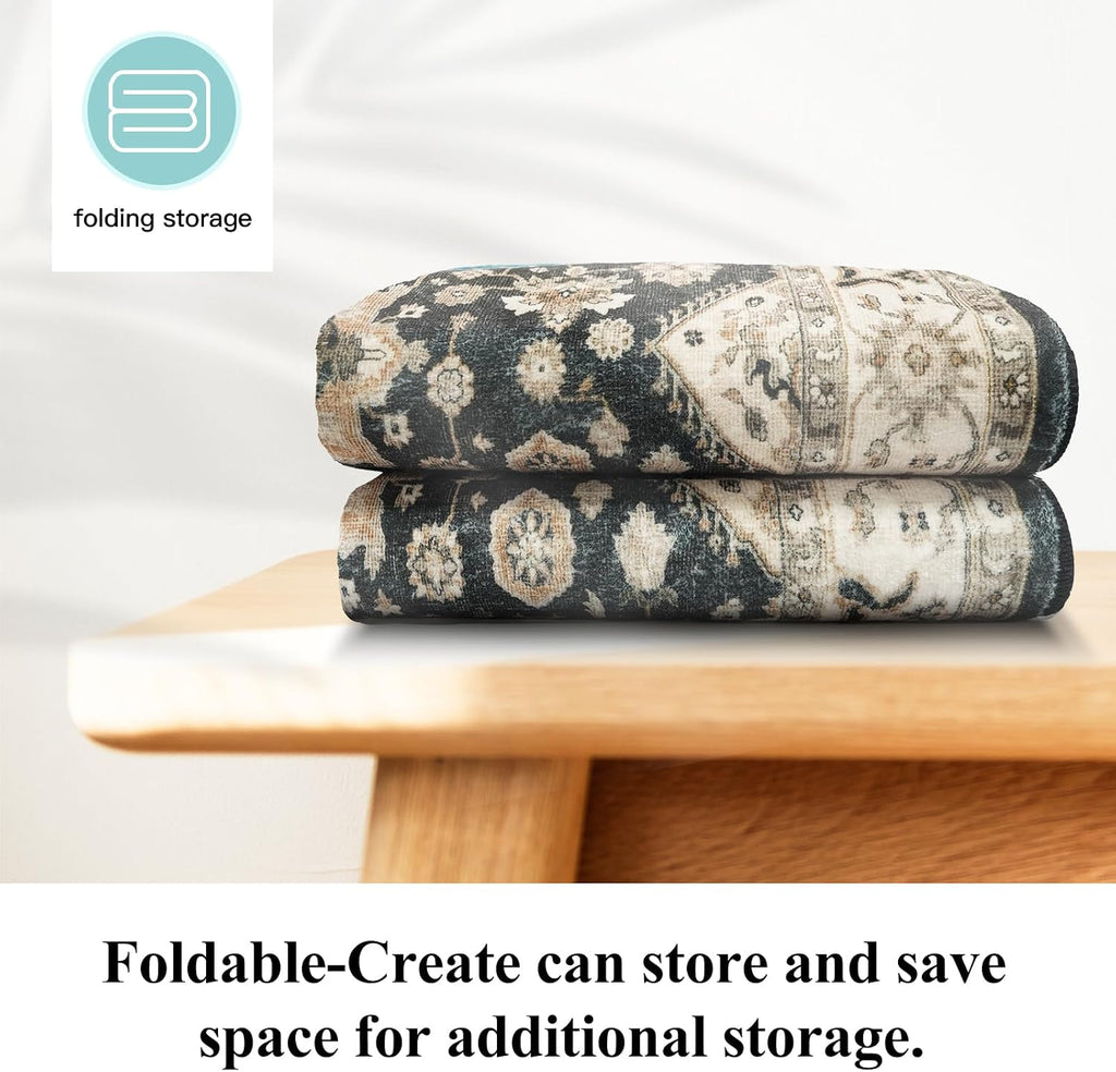 Farmhouse Washable Non‑Slip Runner Rug