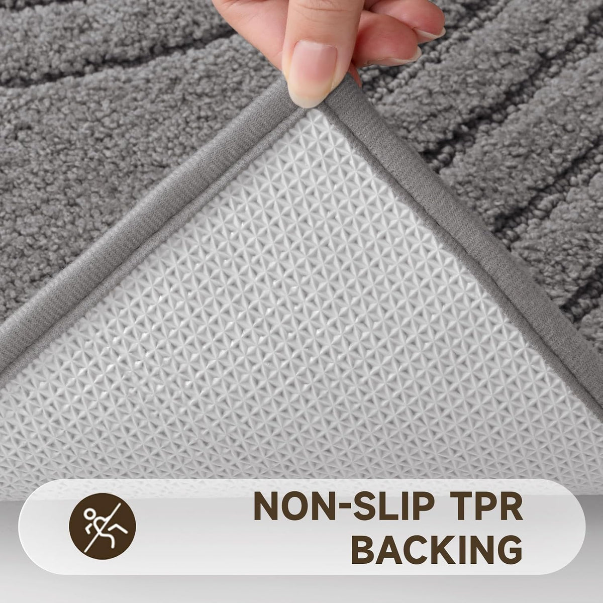 Plush Absorbent Non‑Slip Bathroom Rug Set