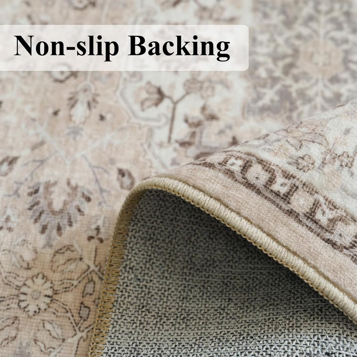 Vintage Washable Non‑Slip Hallway Runner Rug