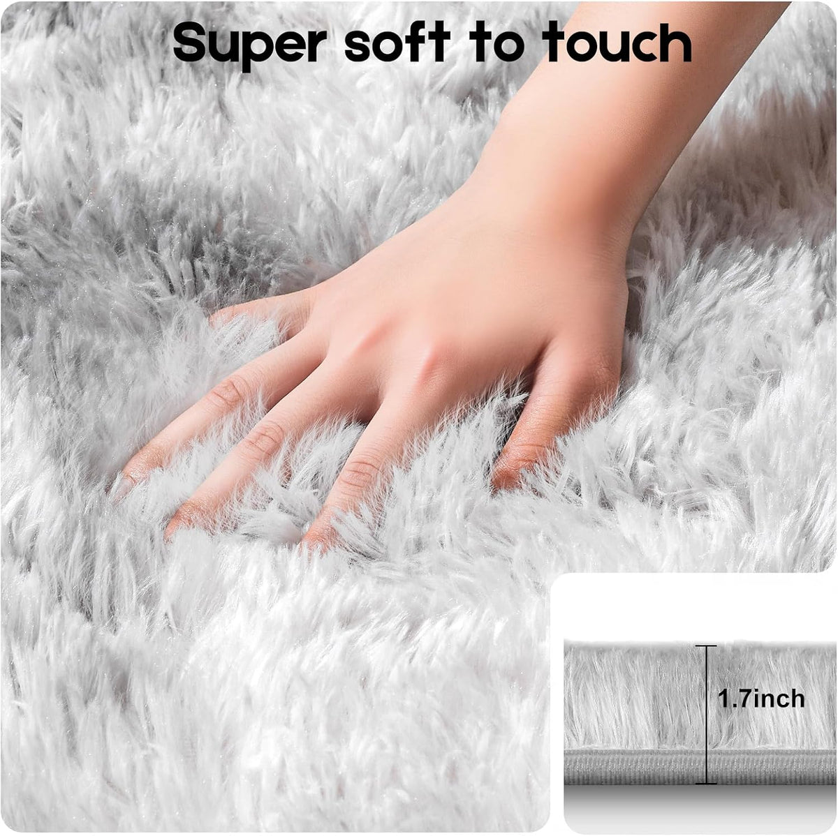 Soft Fluffy Tie‑Dye Indoor Area Rug