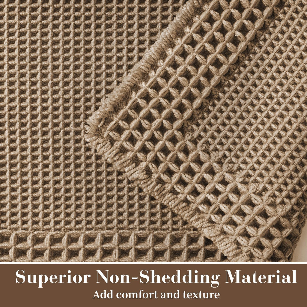 Waffle Absorbent Non‑Slip Washable Bathroom Runner Rug