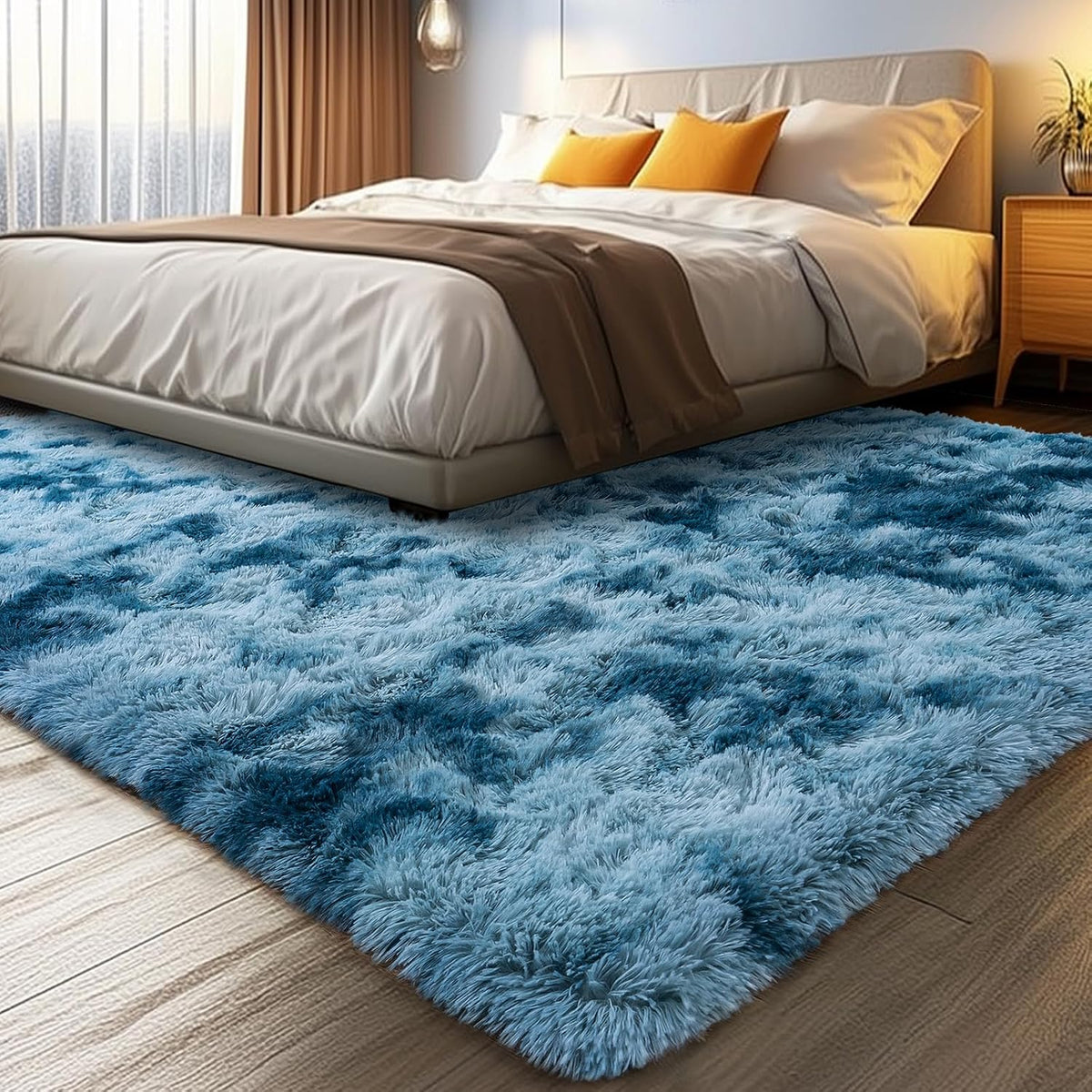 Soft Fluffy Modern Living‑Room Area Rug