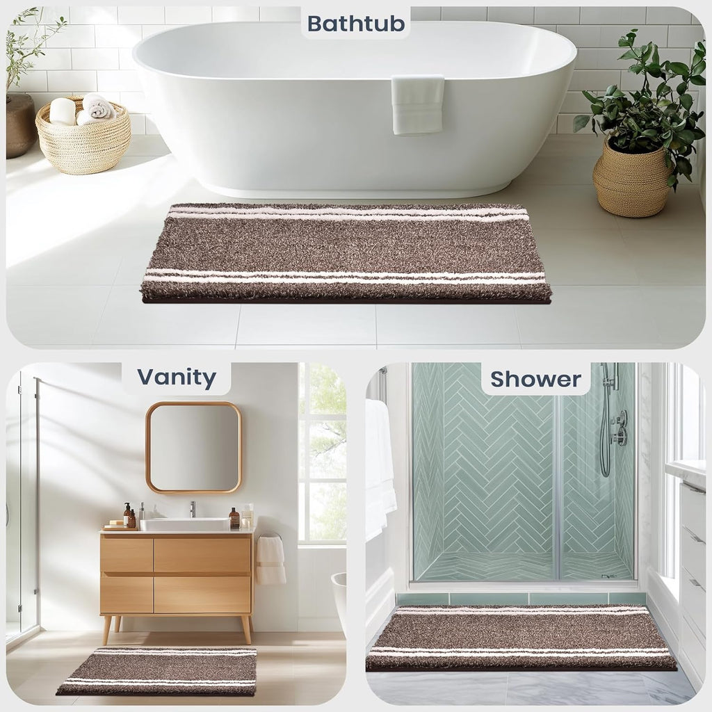 Absorbent Non‑Slip Washable Bathroom Bath Mat