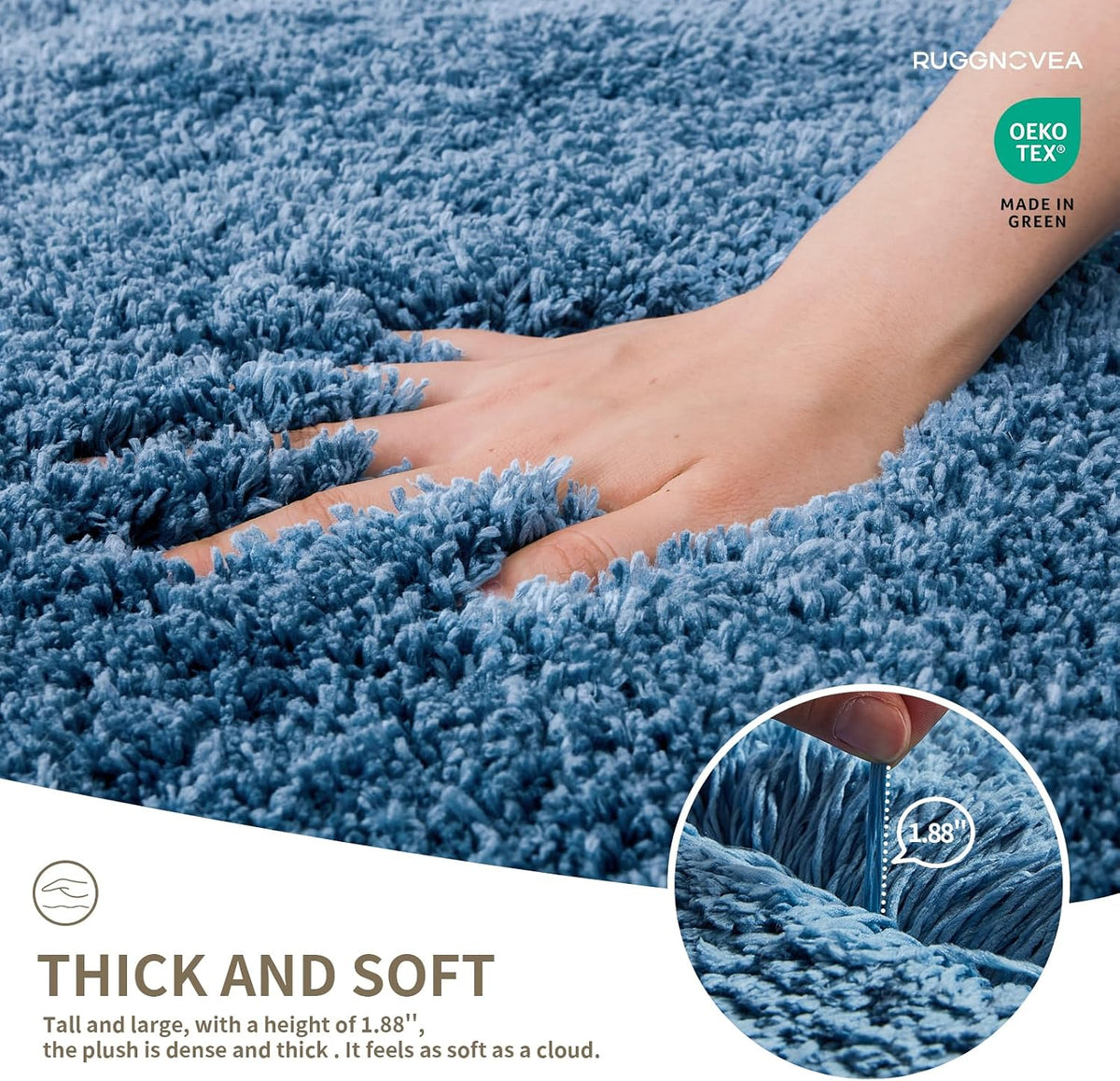 Soft Absorbent Non‑Slip Washable Bathroom Rug