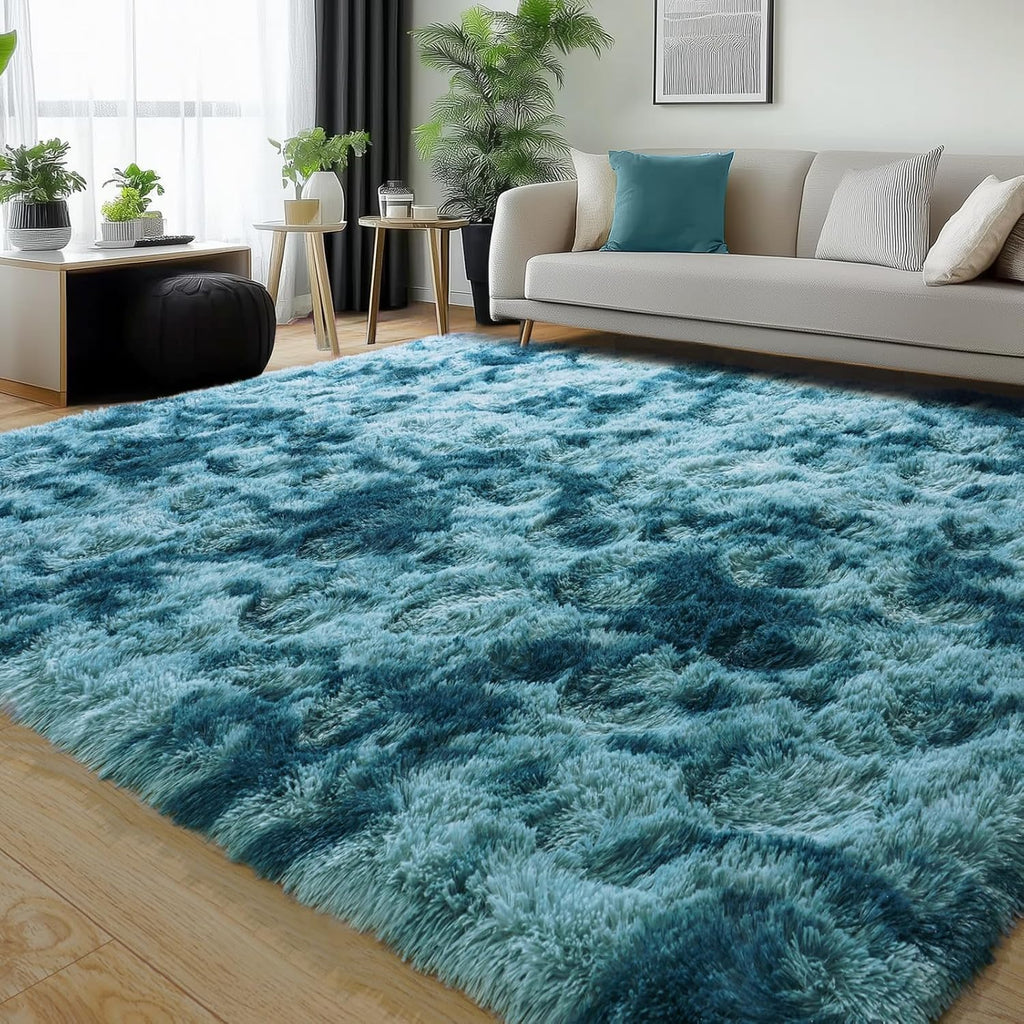 Soft Fluffy Modern Living‑Room Area Rug