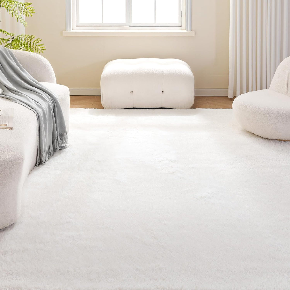 Fluffy Washable Shaggy Indoor Area Rug