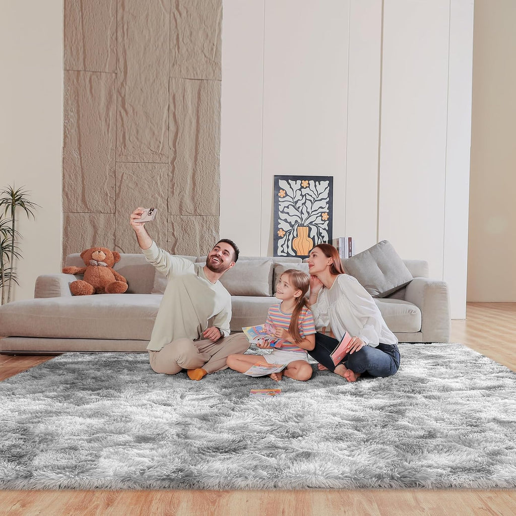 Soft Fluffy Tie‑Dye Indoor Area Rug