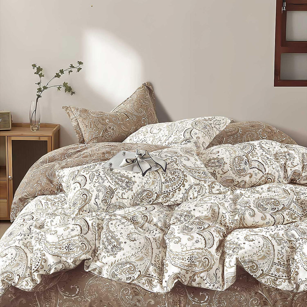 Vintage Cotton Queen Duvet Cover Bedding Set