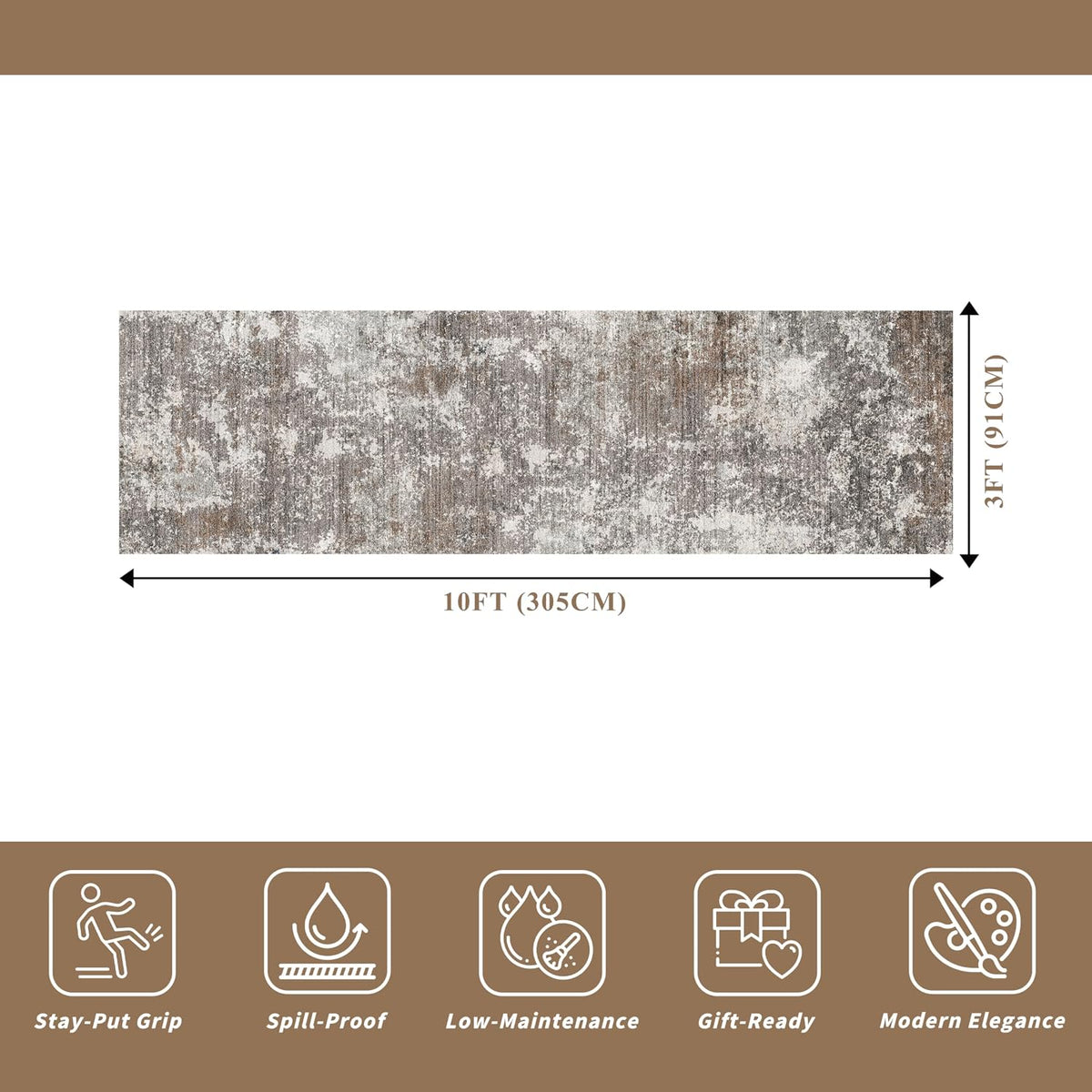Washable Non‑Slip Long Hallway Runner Rug