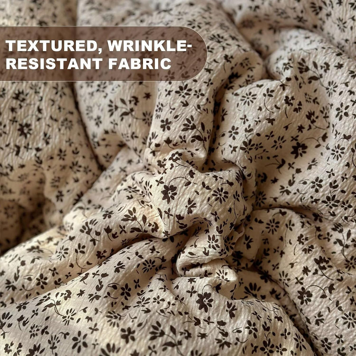 Ruffled Vintage Floral King Bedding Set