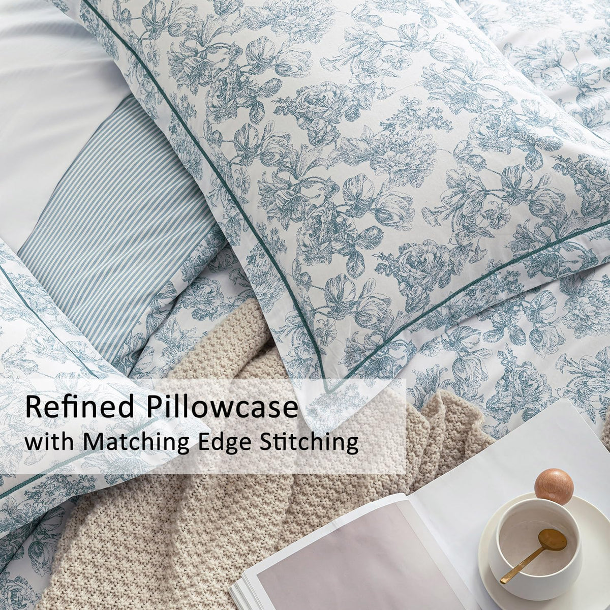 Vintage Cotton Floral Queen Duvet Set