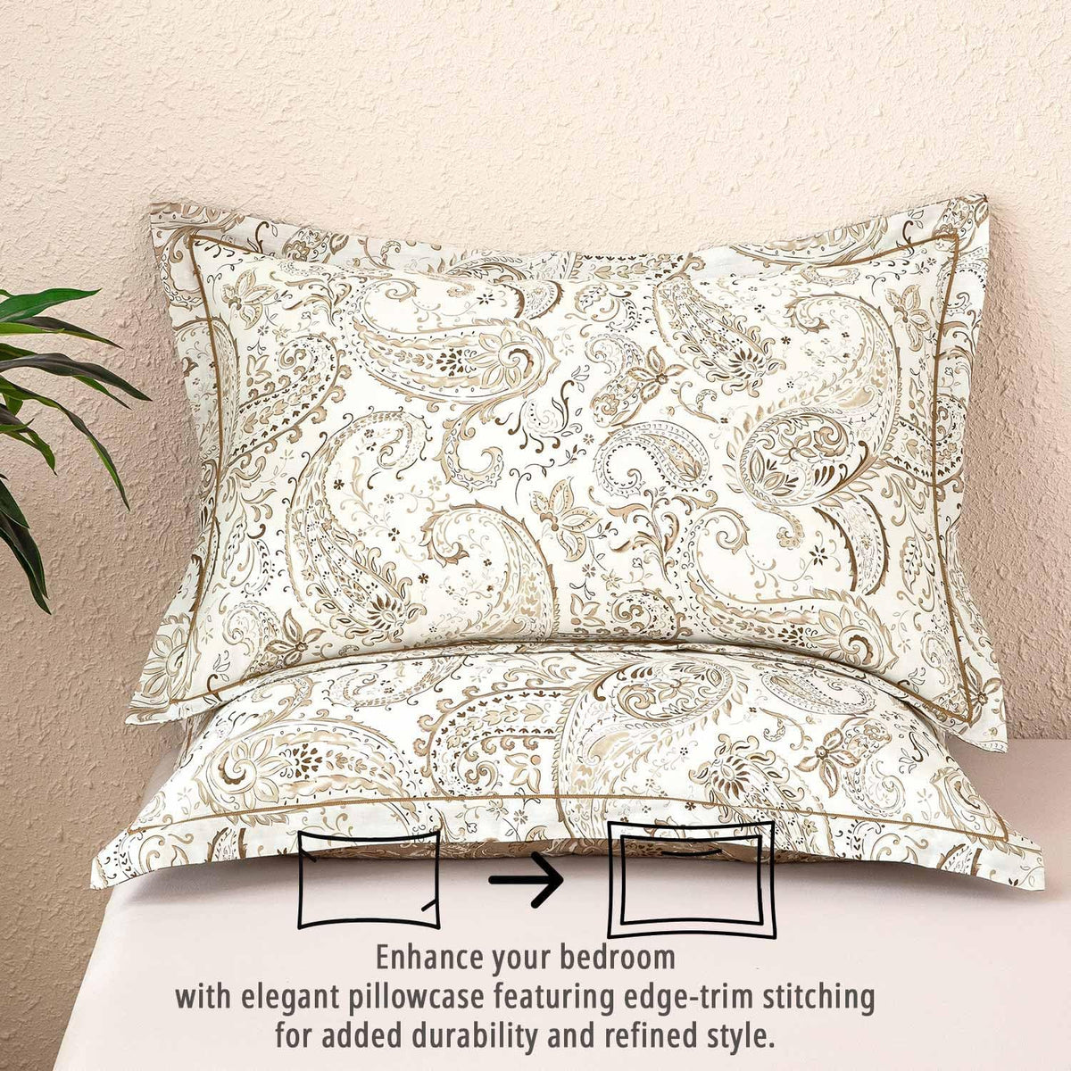 Vintage Cotton Queen Duvet Cover Bedding Set