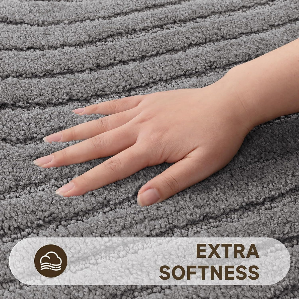 Plush Absorbent Non‑Slip Bathroom Rug Set