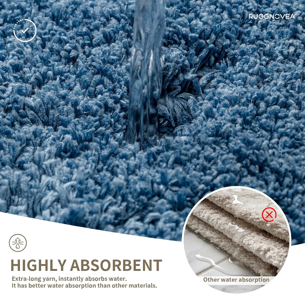 Soft Absorbent Non‑Slip Washable Bathroom Rug