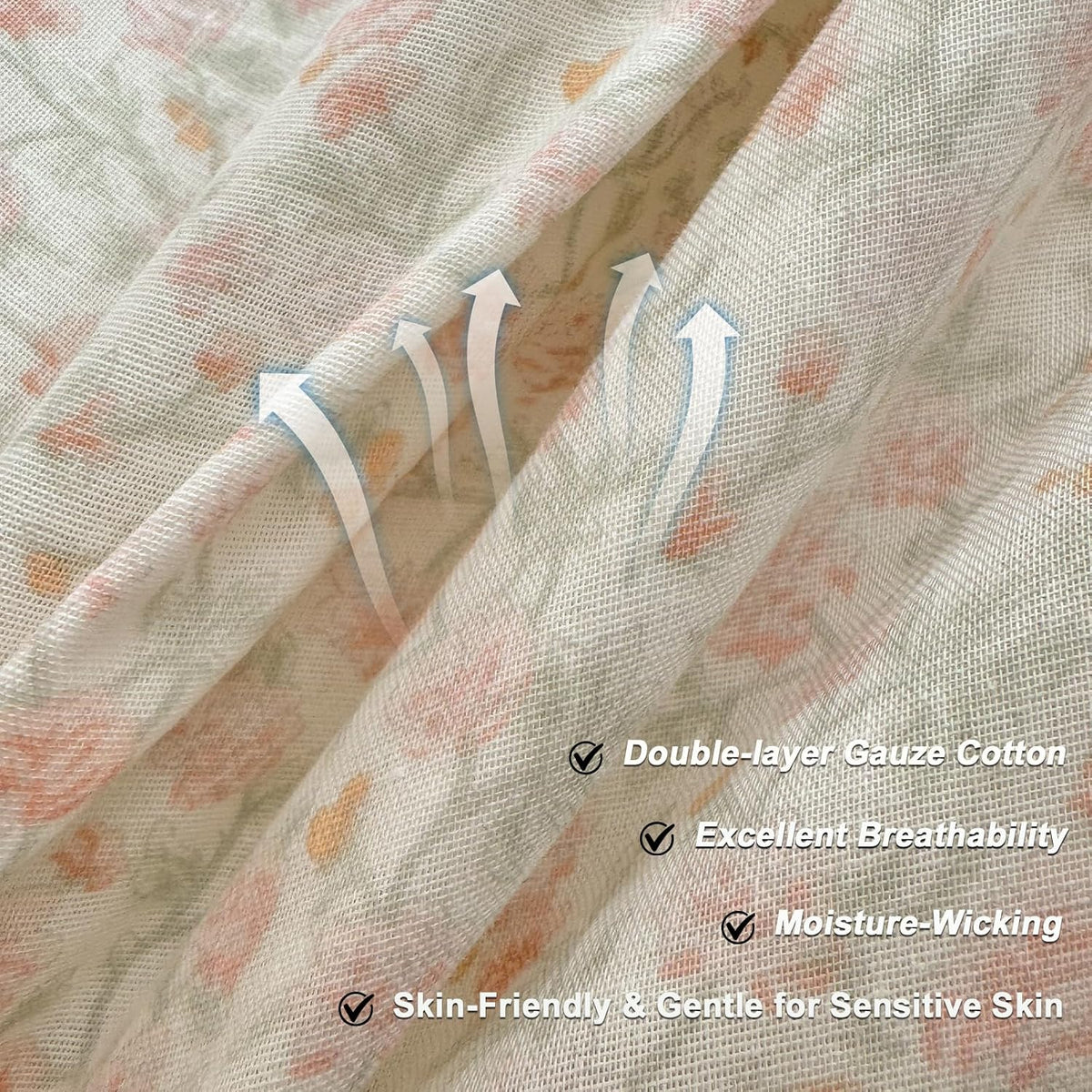 Ruffled Pink Floral Queen Cotton Bedding Set