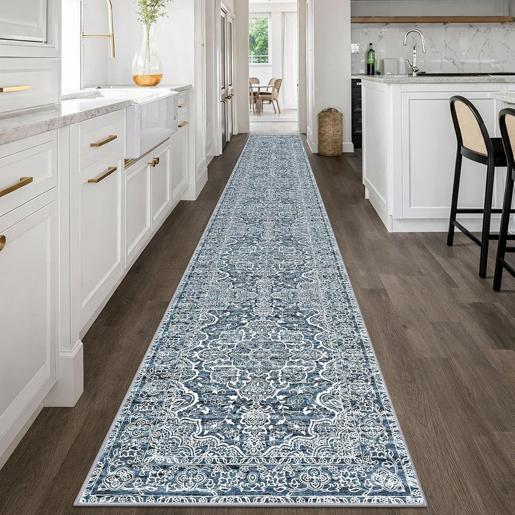 Vintage Washable Non‑Slip Long Runner Rug