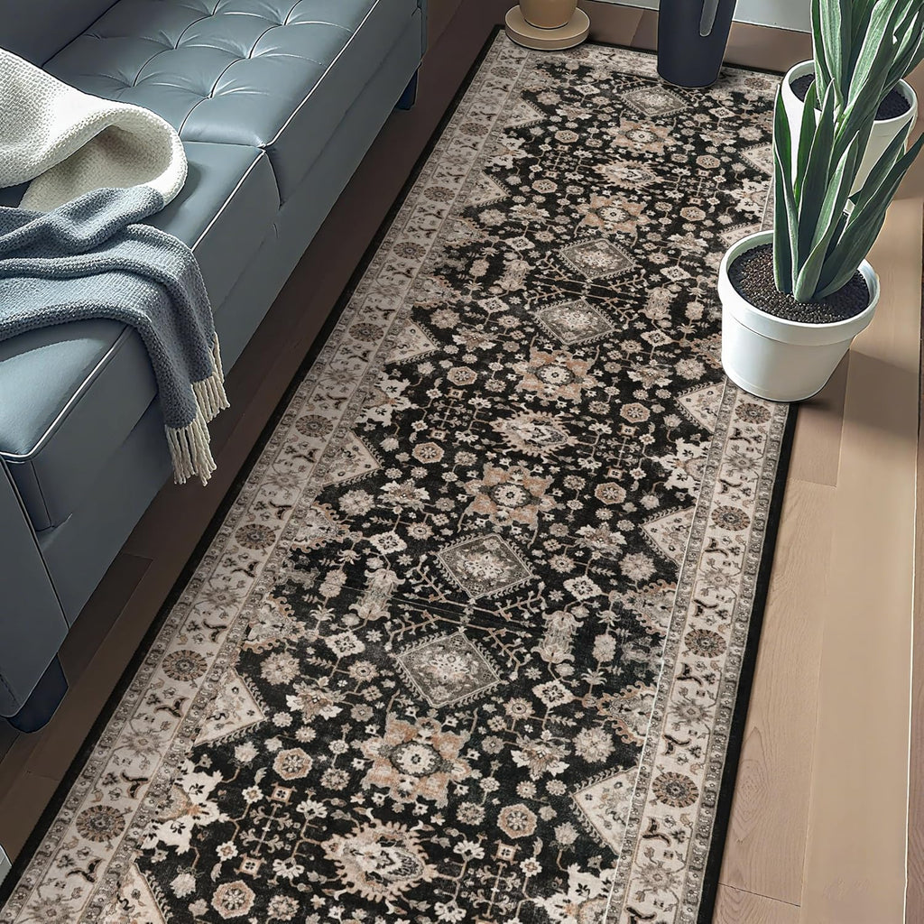 Farmhouse Washable Non‑Slip Runner Rug