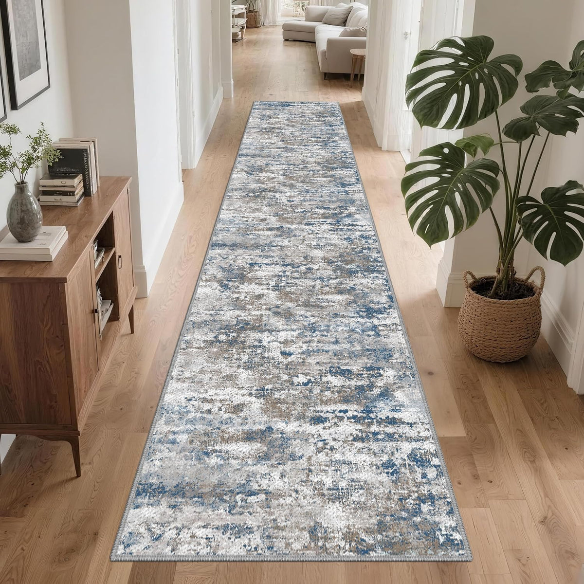 Modern Washable Non‑Slip Hallway Runner Rug