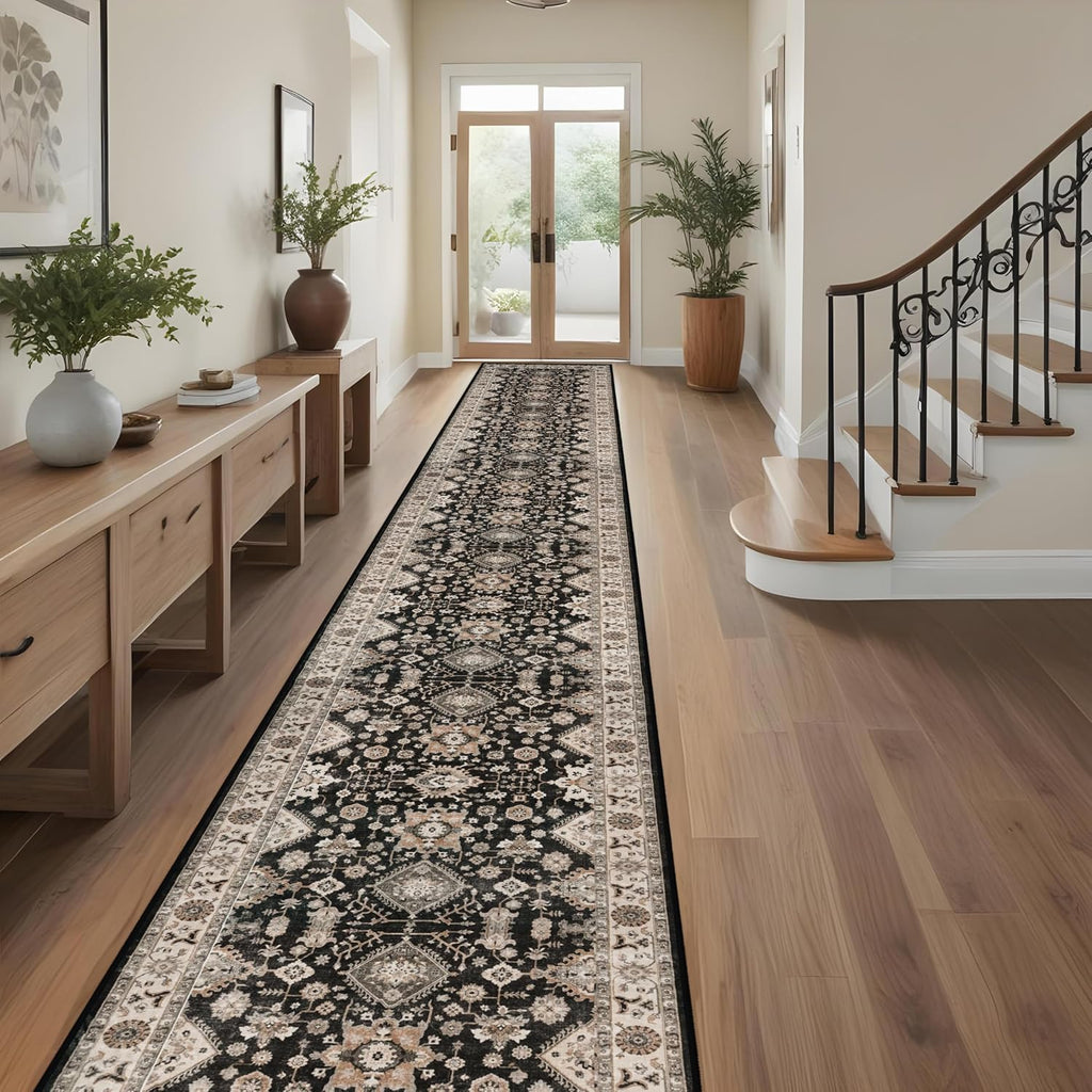 Farmhouse Washable Non‑Slip Runner Rug